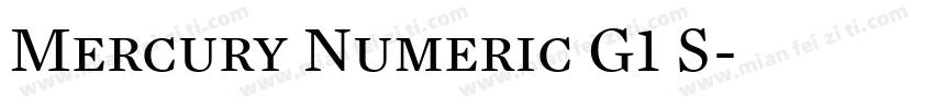 Mercury Numeric G1 S字体转换